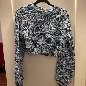 Blue Cropped Sweater